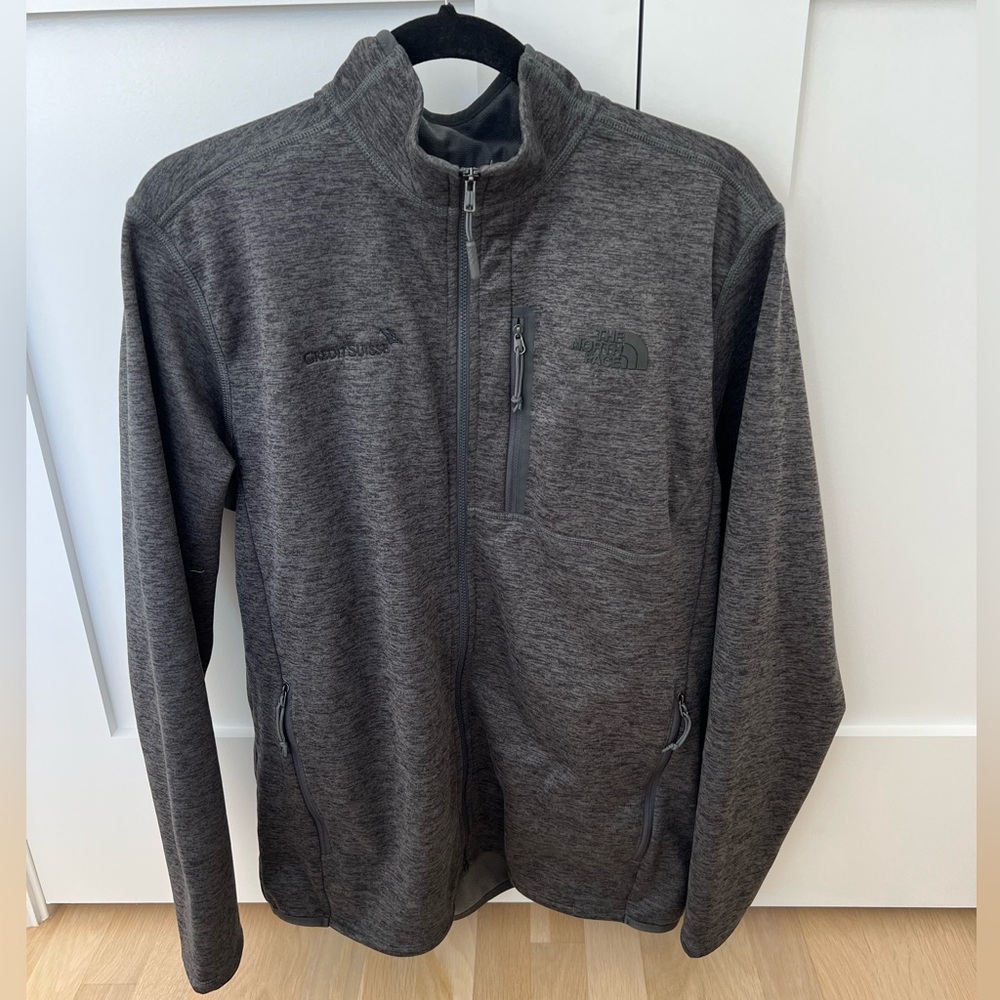 Gray Men’s North Face Credit Suisse Zip Up Fleece Jacket [Large]